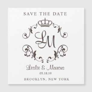 Ornamentaler Border with zu Traditional Crown Magnetkarte