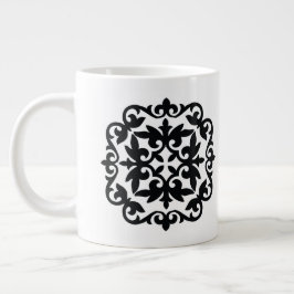 Ornamentales Blumendesign Jumbo-Tasse