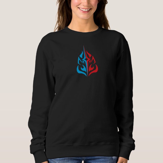 Ornamentales Blumendesign Sweatshirt (Vorderseite)