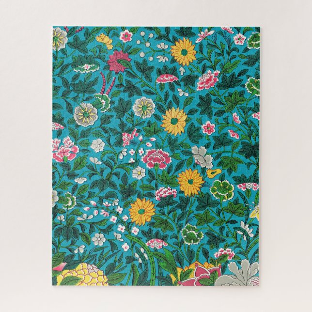 Ornamentales Blumenmuster Puzzle (Vertikal)