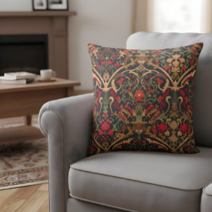 Ornamentales Design inspiriert von William Morris Kissen