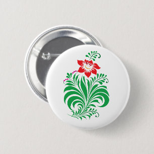 Ornamentales florales Blumendesign – Elegant Button