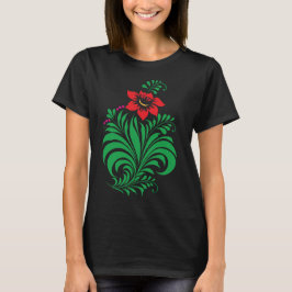 Ornamentales florales Blumendesign – Elegant T-Shirt