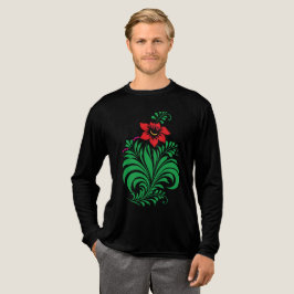 Ornamentales florales Blumendesign – Elegant Tri-Blend Shirt