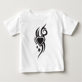 Ornamentales florales Herz-Tattoo Baby T-shirt