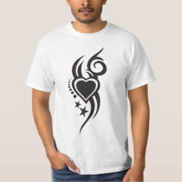 Ornamentales florales Herz-Tattoo T-Shirt