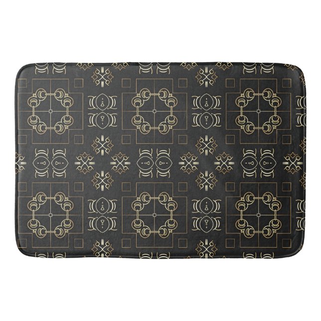 Ornamentales Medaillon Geometrisch Badematte (Vorderseite)