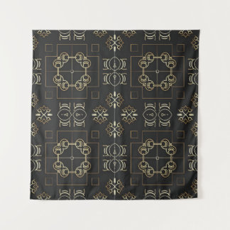 Ornamentales Medaillon Geometrischer Quadrat-Teppi Wandteppich