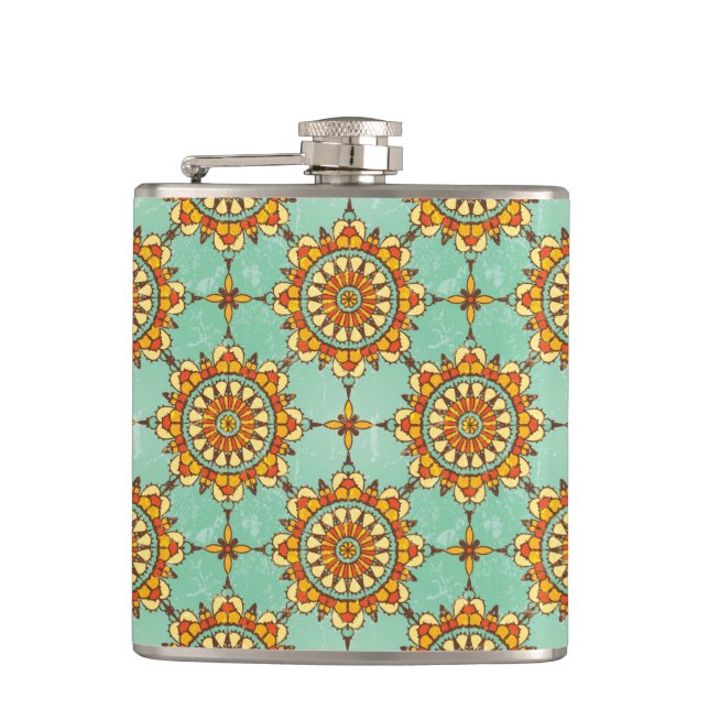Ornamentales Muster Flachmann (Vorderseite)