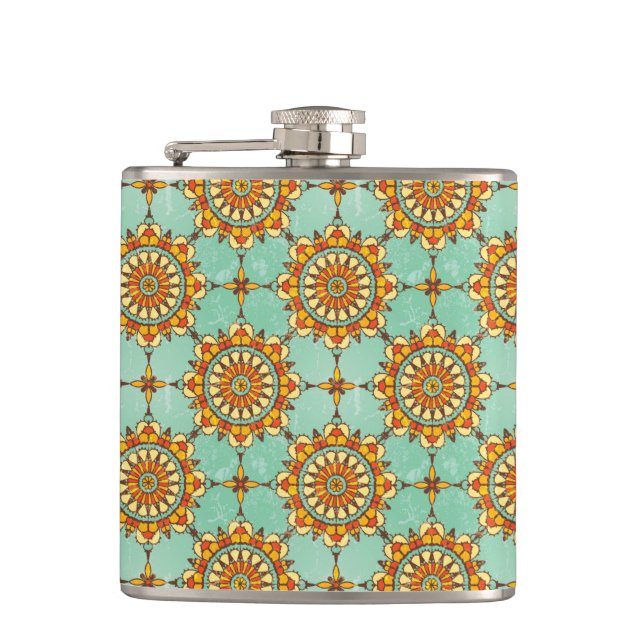 Ornamentales Muster Flachmann (Vorderseite)