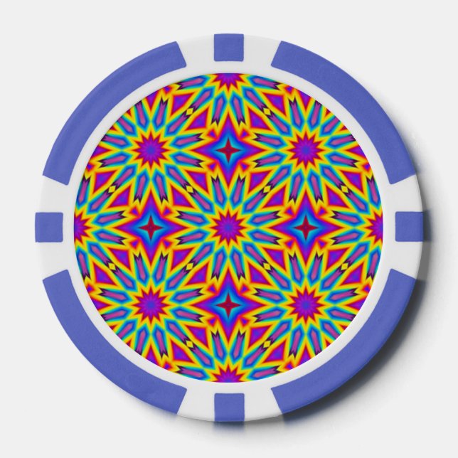 Ornamentales Muster, mehrfarbig, Pokerchips (Vorderseite)