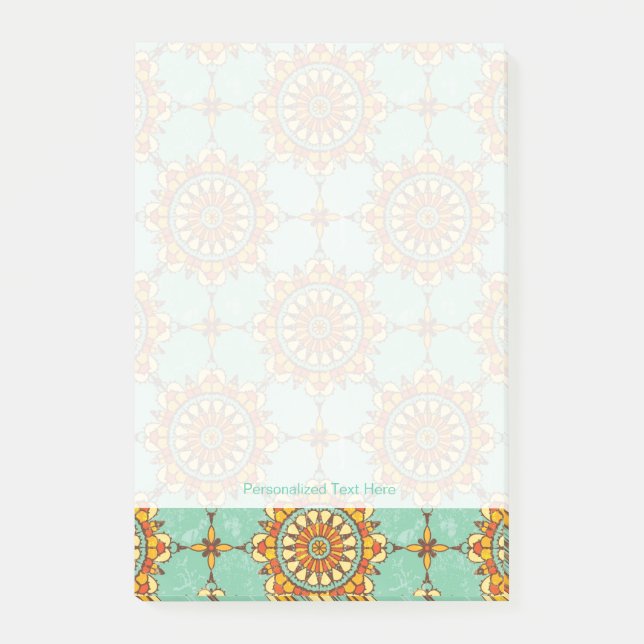Ornamentales Muster Post-it Klebezettel (Vorderseite)