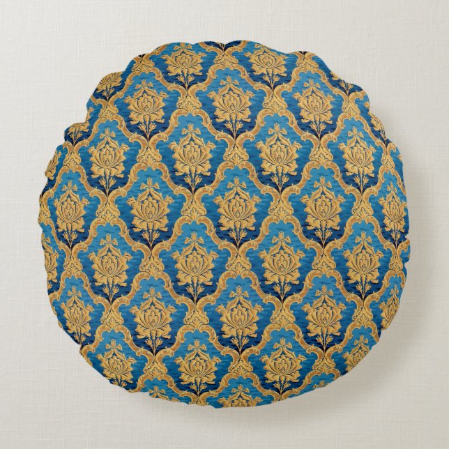 Ornamentales Muster  Rundes Kissen (Vorderseite)