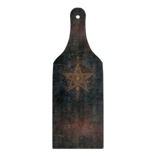 Ornamentales Pentagramm  Schneidebrett (Vorderseite)