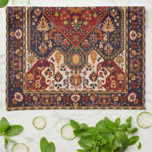 Ornamentales persisches Mandala-Vintage-Muster Geschirrtuch