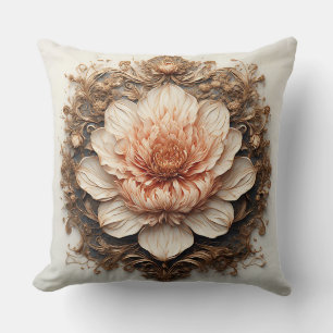 Ornamentales Rosendesign Kissen
