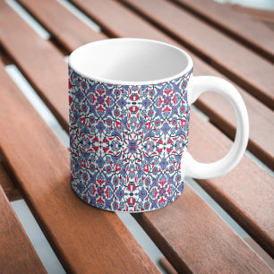 Ornamentales türkisches Fliesenmuster Kaffeetasse