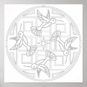 OrnaMENTALs #0021 Hummingbird Farbe Ihre eigene Poster