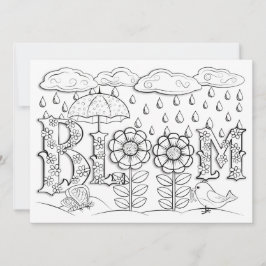 OrnaMENTALs Blume blühen und Regen Farbe für sich