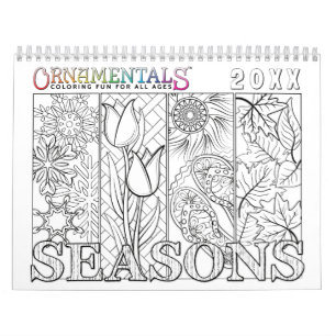 OrnaMENTALs-Jahreszeiten, die durch das Jahr Kalender