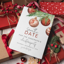 Ornamente aus Rot und Gold | Weihnachts-Party