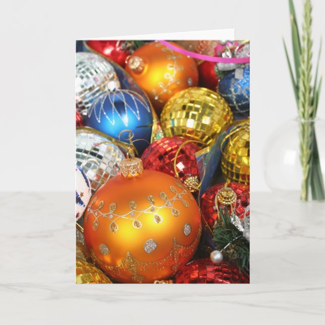 Ornamente Feiertagskarte (Vorderseite)