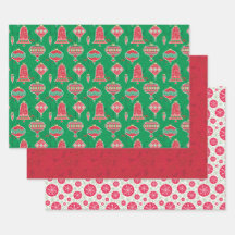Ornamente Poinsettias Snowflake Dots Weihnachten