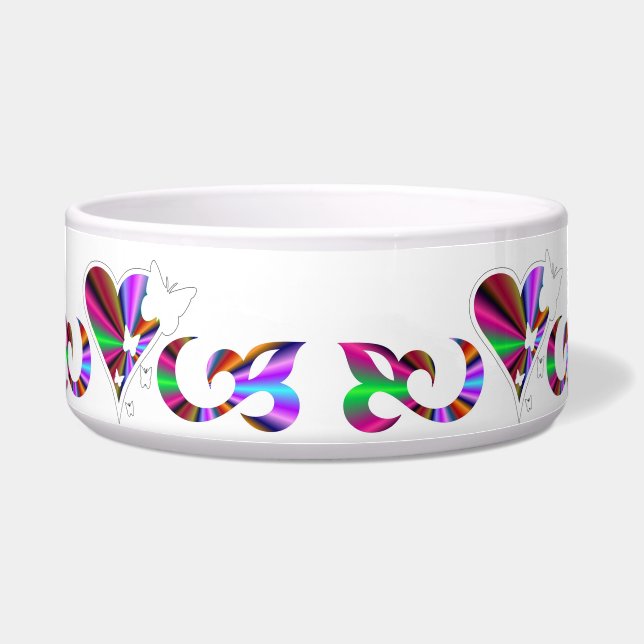 Ornamente Regenbogenherz mit Schmetterling und Lil Napf (Vorderseite)