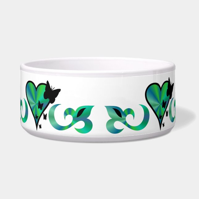 Ornamente Regenbogenherz mit Schmetterling und Lil Napf (Vorderseite)