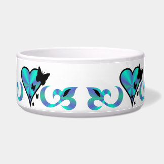 Ornamente Regenbogenherz mit Schmetterling und Lil Napf