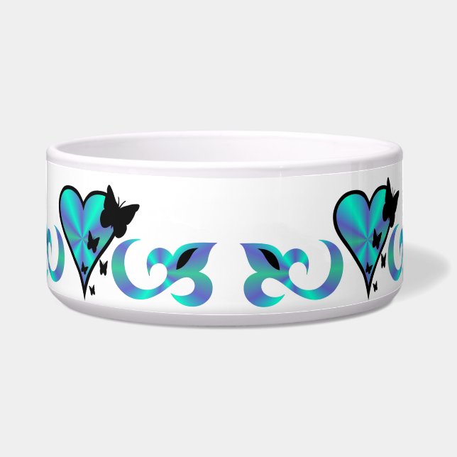 Ornamente Regenbogenherz mit Schmetterling und Lil Napf (Vorderseite)