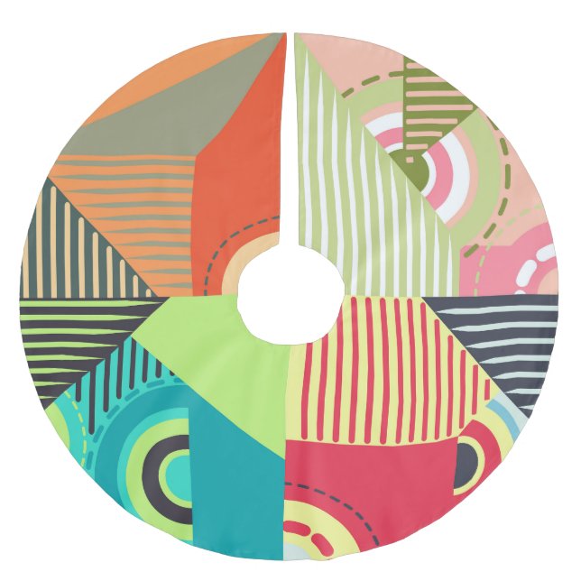 Ornamente Set: Hintergrunddesign Elemente. Polyester Weihnachtsbaumdecke (Vorderseite)