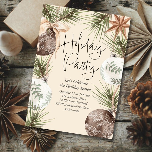 Ornamente Surround Holiday Party Feiertagskarte (Von Creator hochgeladen)