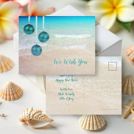 Ornamente Tropical Beach Weihnachten Postkarte