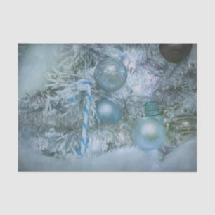 Ornamente Weihnachten Blauer Aquamariner Feiertag  Seidenpapier
