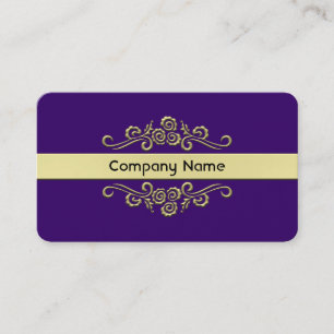 Ornamentik - Gold und Lila Visitenkarte