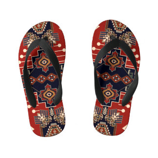 Ornamentives Rug Design: Vintag Geometrisch. Kinderbadesandalen