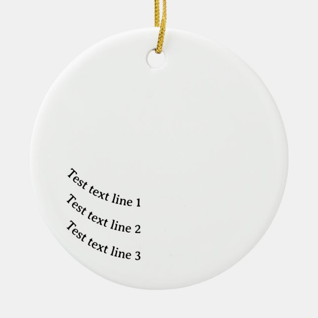 Ornamentprüfung mit abgerundetem Text Keramik Ornament (Vorne)