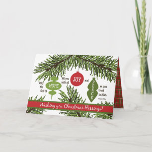ORNAMENTS Faltschachtel Weihnachtskarte Feiertagskarte