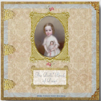 Ornate Antique Doll Collector's Foil Journal Gästebuch