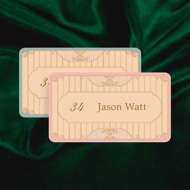 Ornate Art Nouveau Wedding Platzkarte (Von Creator hochgeladen)