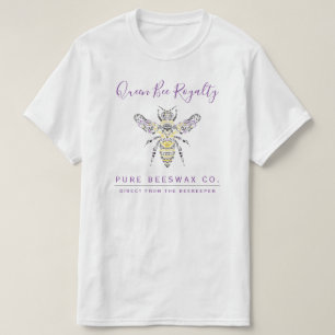 Ornate Bee Benutzerdefiniertes Bienenwachs-Logo T-Shirt