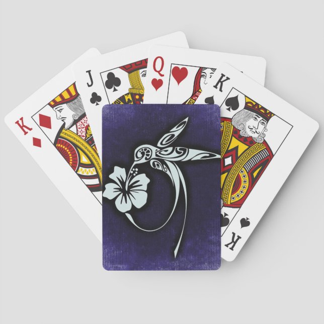 Ornate Bird on Deep Blue Spielkarten (Rückseite)