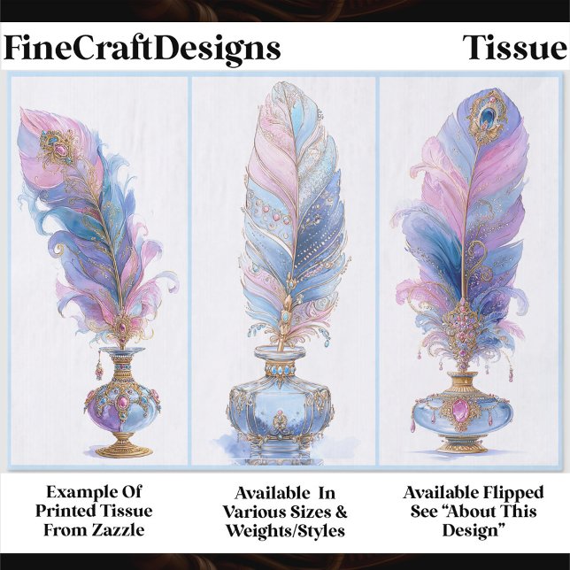 Ornate Elegant Quill & Inkwell Trio EQ2L Decoupage Seidenpapier (Von Creator hochgeladen)