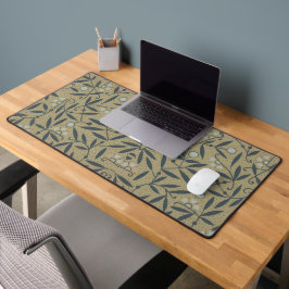 Ornate floral pattern with dark blue vines  schreibtischunterlage