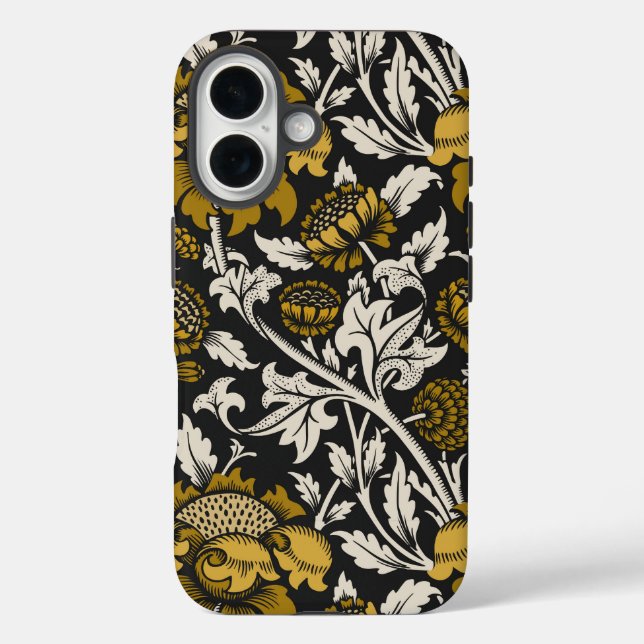 Ornate floral pattern with large gold flowers  Case-Mate iPhone hülle (Rückseite)