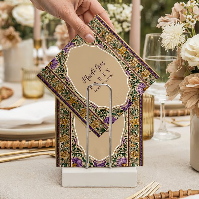 Ornate Framed Mardi Gras Masquerade Serviette (Von Creator hochgeladen)