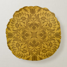 Ornate gold floral pattern with symmetrical