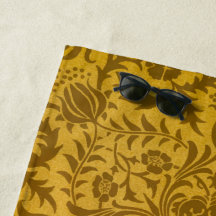 Ornate gold floral pattern with symmetrical