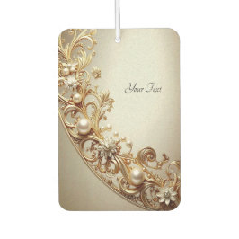 Ornate Gold Flourish Air Freshener Autolufterfrischer